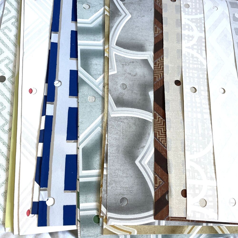 Wallpaper Sample Lot Geometric 35 Sheets 10x10” Paper Crafts Scrapbooking
